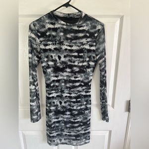 Size medium dress , long sleeves see through, soft material